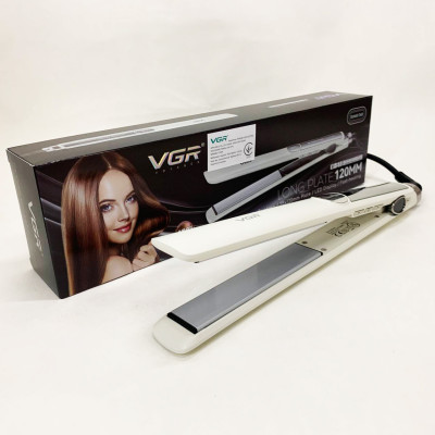 Плойка для волосся VGR V-518 WHITE випрямляч з керамічними пластинами 