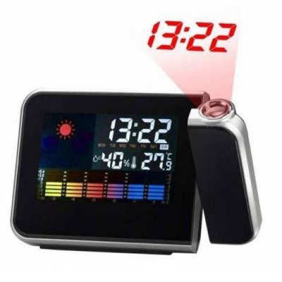 Годинник метеостанція DS-8190 2573 з проектором часу + календар з термометром 