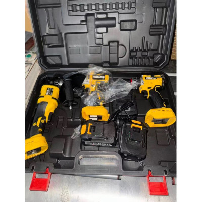 Набір акумуляторних інструментів 3 в 1 Болгарка Гайковерт Шуруповерт в кейсі 