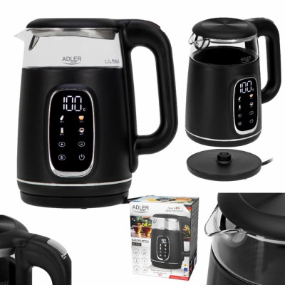 Електрочайник Adler AD 1305 2200Вт 1.7Л Black Silver Електрочайник Adler AD 1305 2200Вт 1.7Л Black Silver