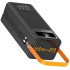 Power bank WUW TUGII Y106 60000 mAh зі швидкою зарядкою, дисплеєм та вбудованими кабелями 4xUSB 