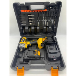 Безщітковий акумуляторний ударний гайковерт з 2 АКБ та набором насадок Безщітковий акумуляторний ударний гайковерт з 2 АКБ та набором насадок