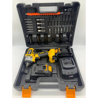 Безщітковий акумуляторний ударний гайковерт з кейсом та набором насадок Безщітковий акумуляторний ударний гайковерт з кейсом та набором насадок
