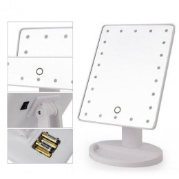 Дзеркало для макіяжу з 16 LED підсвічуванням Mirror White, Дзеркало, що світиться, для макіяжу. Колір: білий Дзеркало для макіяжу з 16 LED підсвічуванням Mirror White, Дзеркало, що світиться, для макіяжу. Колір: білий