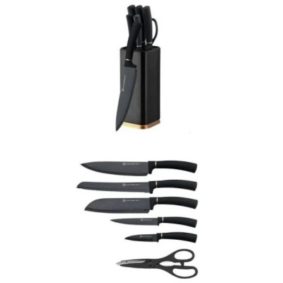 Набір кухонних ножів Edenberg EB-11026, 7 предметів Black 
