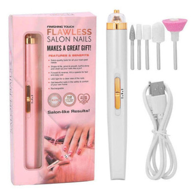 Фрезер для манікюру та педикюру Flawless Salon Nails, фрезер ручний для манікюру Pink 