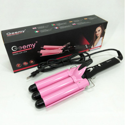 Потрійна плойка GEMEI GM-1956-25, праска для завивки волосся, плойка для прикореневого об'єму 