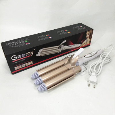 Плойка потрійна хвиля GEMEI GM-1988-25 керамічне покриття з регулювань температури 