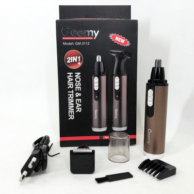 Тример GEMEI GM-3112 2в1, електробритва з насадками для бороди, триммер для бороди, триммер бездротової 