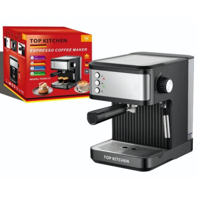 Кавоварка Еспресо Top Kitchen TK-00215 ріжкова 1500 Вт 1,8 л 1-3 чашки еспресо 15 Bar 