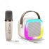 Портативна колонка з караоке мікрофоном та RGB підсвічуванням K12 10W Bluetooth. Колір: білий Портативна колонка з караоке мікрофоном та RGB підсвічуванням K12 10W Bluetooth. Колір: білий