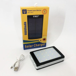 УМБ Power Bank Solar 90000 mAh мобільне зарядне з сонячною панеллю та лампою, Power Bank Charger Батарея УМБ Power Bank Solar 90000 mAh мобільне зарядне з сонячною панеллю та лампою, Power Bank Charger Батарея