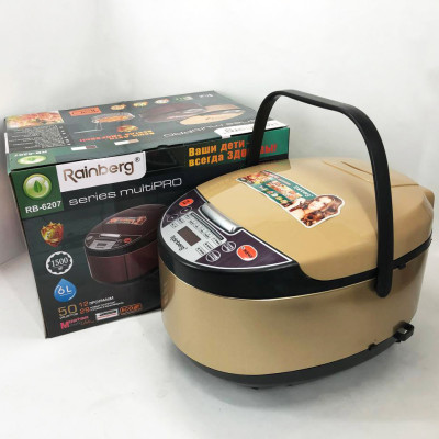 Мультиварка Rainberg RB-6207 З Фритюрницею, 12 Програм, скороварка пароварка мультиварка. Колір бежевий 