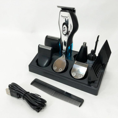 Машинка для стрижки, тример чоловічий GEMEI GM-562, машинка для стрижки голови, з насадками для бороди 