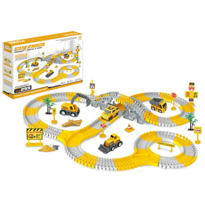 Автомобільний трек ремонт дороги ігровий набір із 345 деталей з технікою 