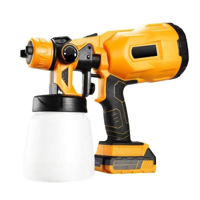 Акумуляторний фарборозпилювач жовтий з двома акумуляторами 