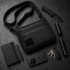 Тактична сумка чорна з Cordura 1000D, сумка через плече з VELCRO-панеллю Тактична сумка чорна з Cordura 1000D, сумка через плече з VELCRO-панеллю
