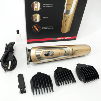 Бездротова машинка для стрижки волосся GEMEI GM-6112 акумуляторна. Колір: золотий 