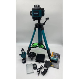 Лазерний рівень 4D16 з треногою та 2 акумуляторами в кейсі Лазерний рівень 4D16 з треногою та 2 акумуляторами в кейсі