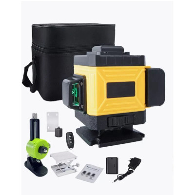 Лазерний рівень з треногою та 2 акумуляторами в сумці жовтий Лазерний рівень з треногою та 2 акумуляторами в сумці жовтий