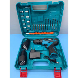 Акумуляторний шуруповерт 12V із набором насадок та двома акумуляторами Акумуляторний шуруповерт 12V із набором насадок та двома акумуляторами