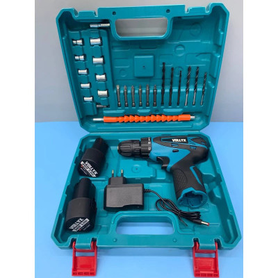 Акумуляторний шуруповерт 12V із набором насадок та двома акумуляторами Акумуляторний шуруповерт 12V із набором насадок та двома акумуляторами