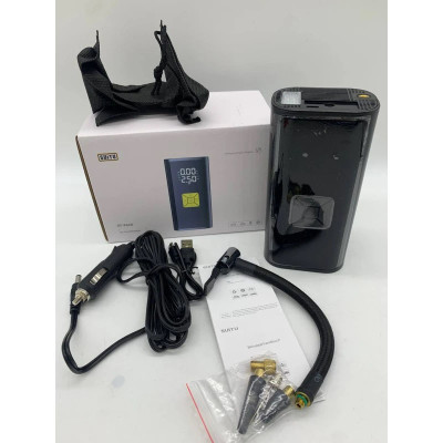 Акумуляторний повітряний компресор 12В з цифровим екраном і насадками 