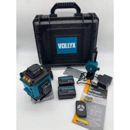 Лазерний рівень 3D з синім лазером та акумуляторами в кейсі Лазерний рівень 3D з синім лазером та акумуляторами в кейсі